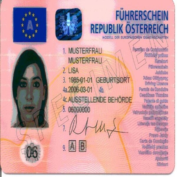 Austrian Driving License 1